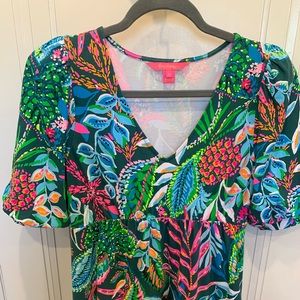 Worn once. Multicolor sun dress.